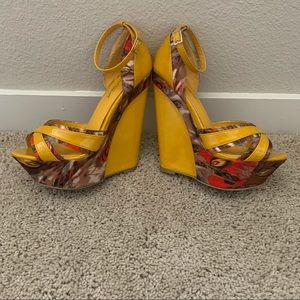 Multicolored women’s fashion wedges